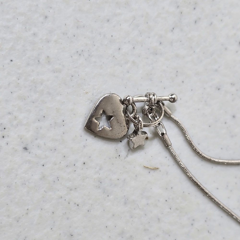 Lia Sophia Silver Heart and Star Necklace